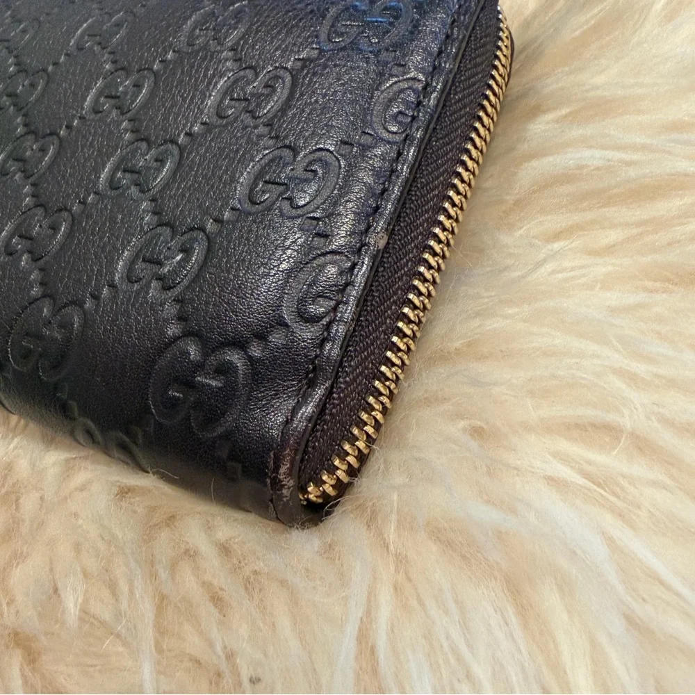 Gucci Imprint Zipper Long Wallet GG Monogram‎ Brown Gucci Wallet - Picture 4 of 9